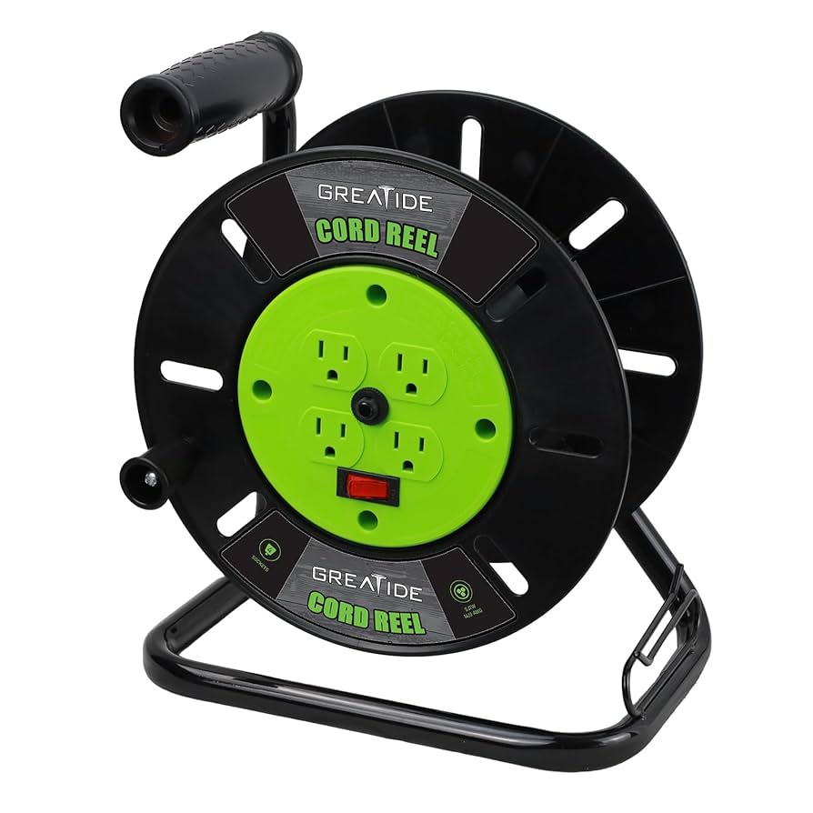 GREATIDE Heavy Duty Extension Cord Storage Reel with